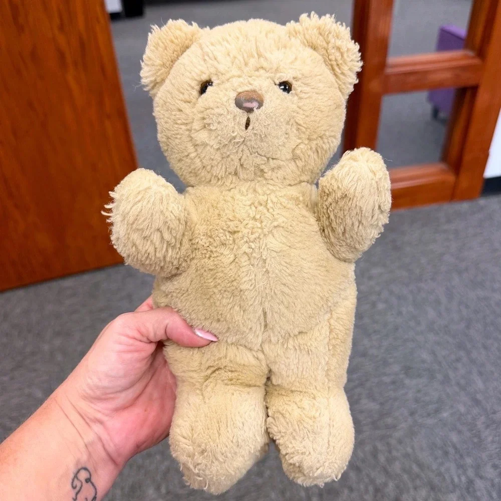 Vintage Dakin Teddy Bear 1984 Tan Plush Stuffed Animal Collectible 10 Inch